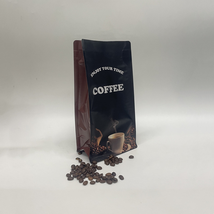 Bolsas cafe Custom Digital Printing Matte Coffee Packaging Flat Bottom Coffee Bag One Way Valve