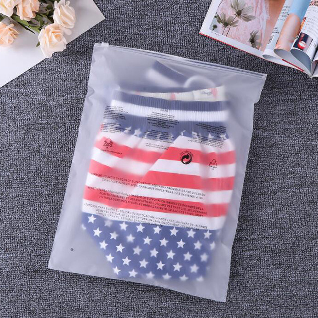 Custom Matte Frosted Biodegradable Plastic Packaging Zipper Bags T Shirt Garment Clothing Zip Lock Bags With Logo