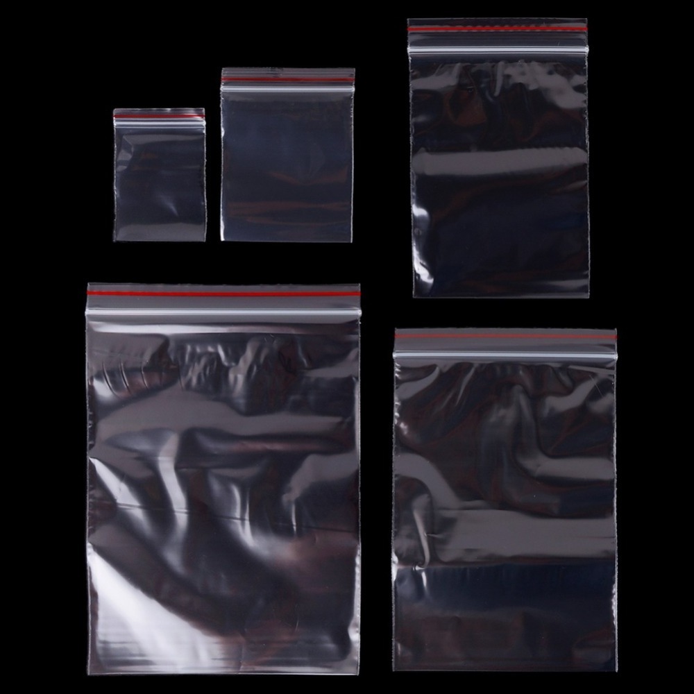 Transparent custom printed single zipper bag plastic zip self lock bag