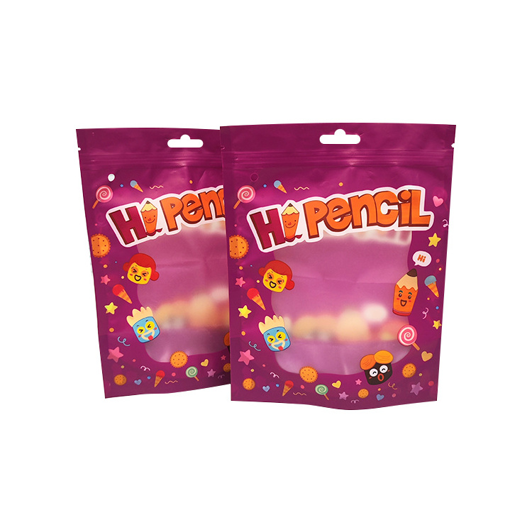 Doypack Custom Logo Stand Up Pouch Zipper Moisture Proof Mylar Bag for Honey Flavored Nuts Mexican Food