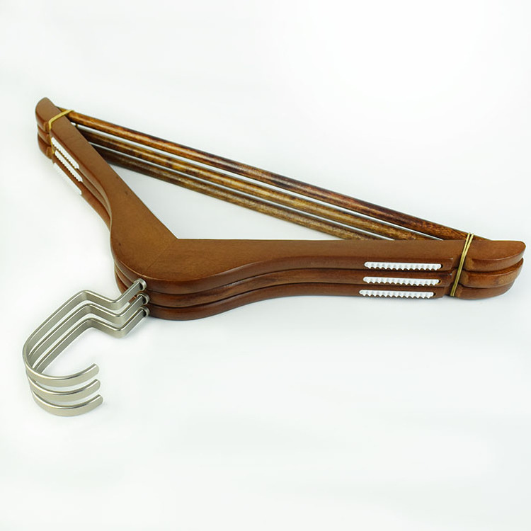 Hot sale high-quality hand-made solid wood hangers for adults garment