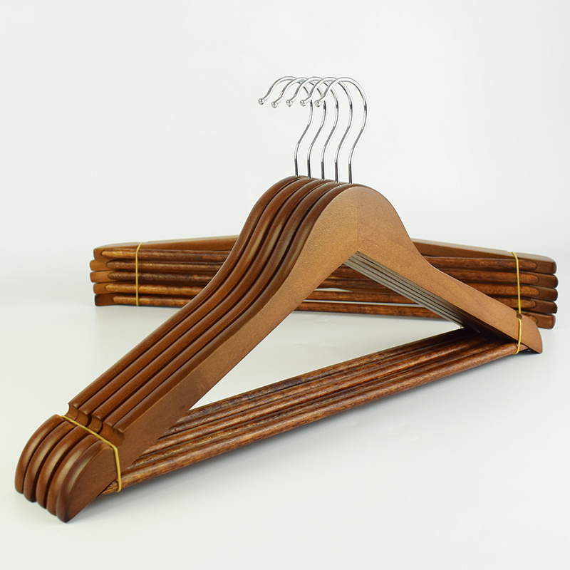 Hot sale high-quality hand-made solid wood hangers for adults garment