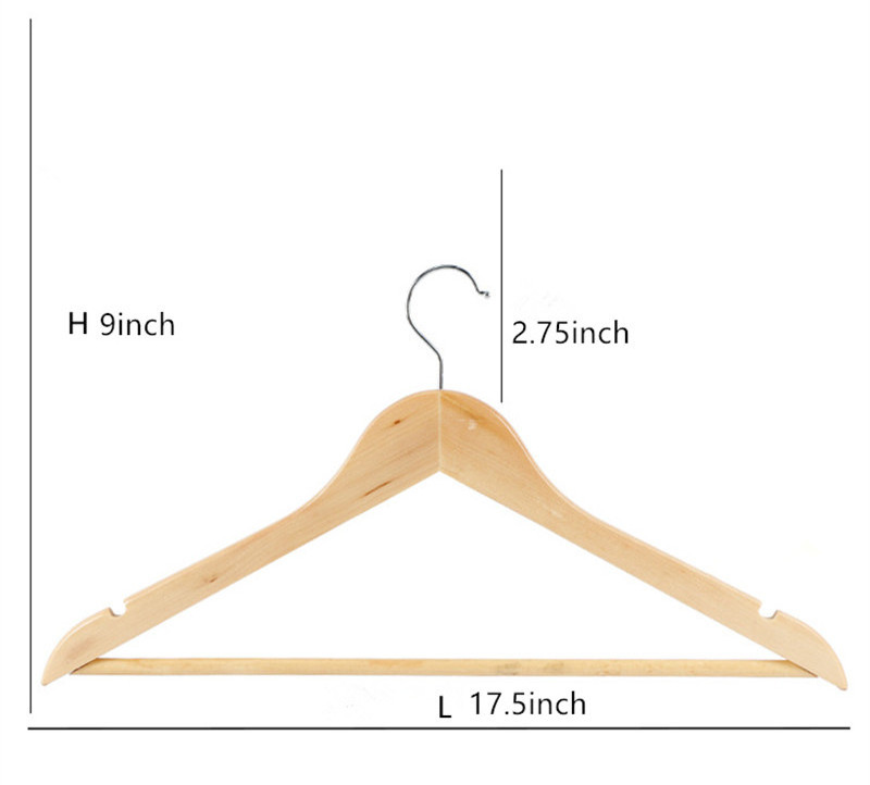 Model P66 frame wood hanger rack natural antique color pants coat clothes wooden hangers racks for wholesale