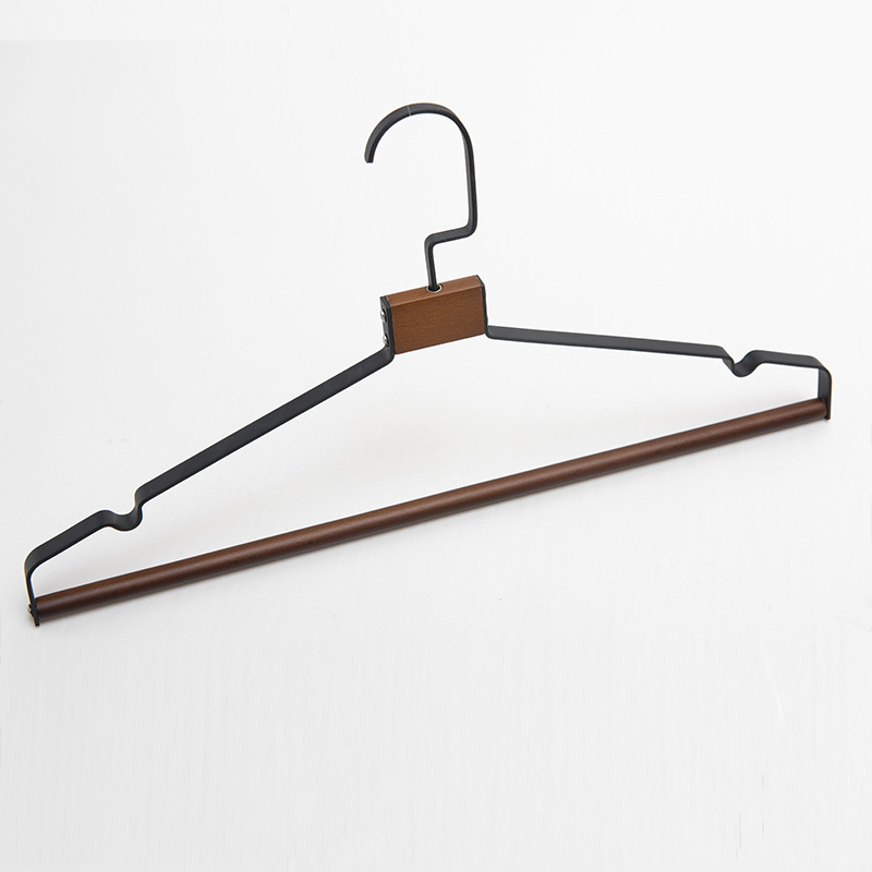 High end custom wooden hanger, custom cloths hanger for garment with customized logo