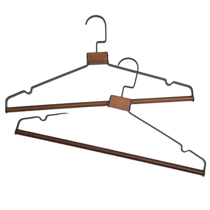 High end custom wooden hanger, custom cloths hanger for garment with customized logo