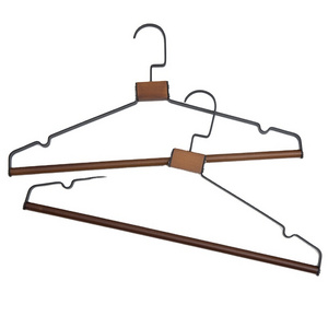 High end custom wooden hanger, custom cloths hanger for garment with customized logo