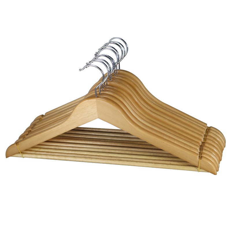 Assessed Supplier Popular Non Slip Cut Notched Closet Suit Cheap Wooden Hanger for Cloth