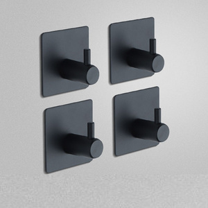 Wall Mounted Self Adhesive Hooks Stainless Steel Towel Coat Robe Hooks Wall Hooks Heavy Duty For Home