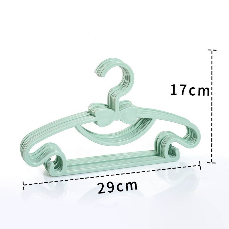 Hot sell baby children hangers racks plastic clothing hanger plastic bag cloth scarf sock hanky rack for closet