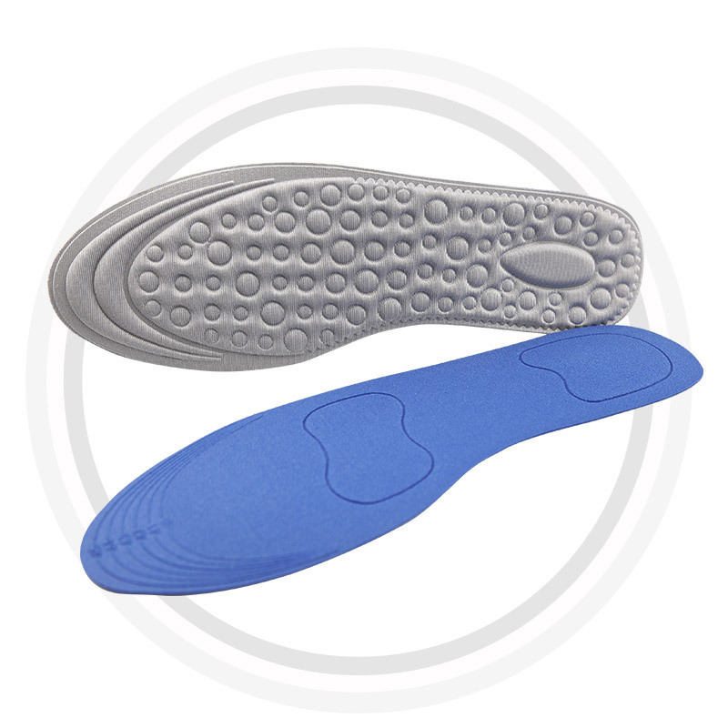 Hot sweat absorbing breathable and shock absorbing insoles Raised point massage design can cut size sports running insole