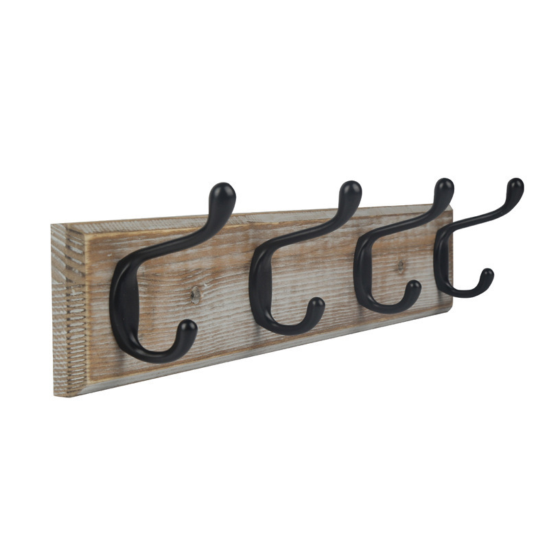 Best Price Nordic Decorative Bamboo Wall Hanger Coat 4 Hooks for Clothes Hat Jacket Clothing Coat Hook Wall Mounted Rack