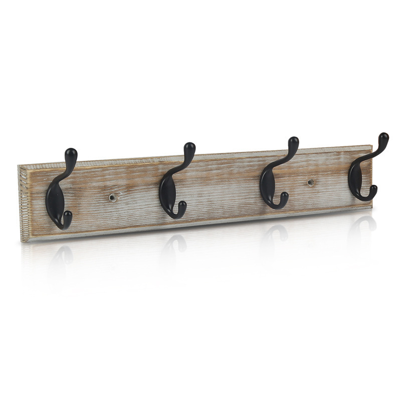 Best Price Nordic Decorative Bamboo Wall Hanger Coat 4 Hooks for Clothes Hat Jacket Clothing Coat Hook Wall Mounted Rack