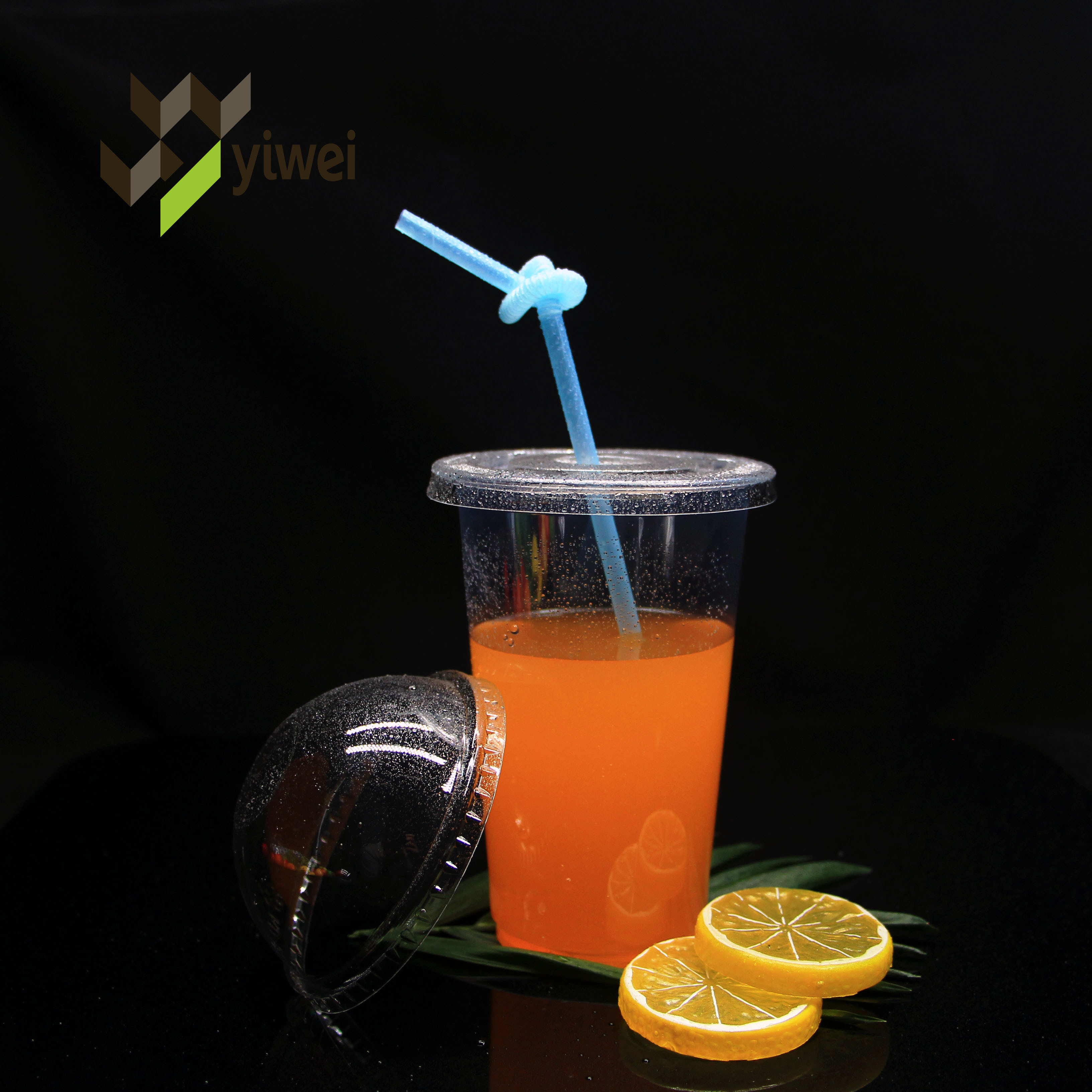 Wholesale 16oz 92mm Watermelon Lemonade Orange Iced Juice Cup Custom Logo, PET High Transparent Plastic Smoothie Cup 1000pcs/CTN