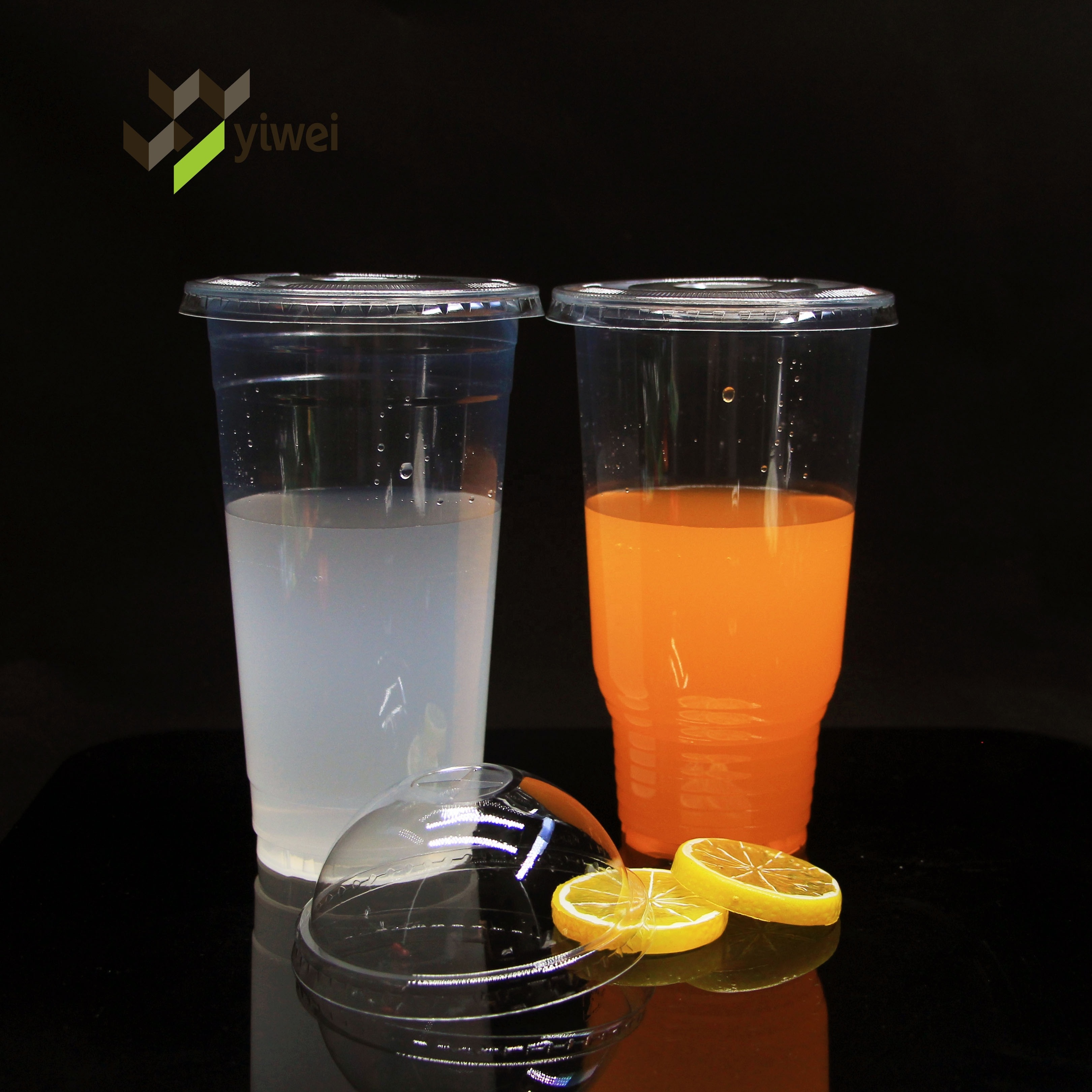 Custom Free Sample Printed PET Transparent Disposable Cold Drinking Milk Shaker Plastics Cups With Lid/