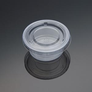 60ml 100ml 120ml 150ml 2oz 3.25oz 4oz 5.5oz clear red black PP disposable plastic food container with lids takeaway sauce cups