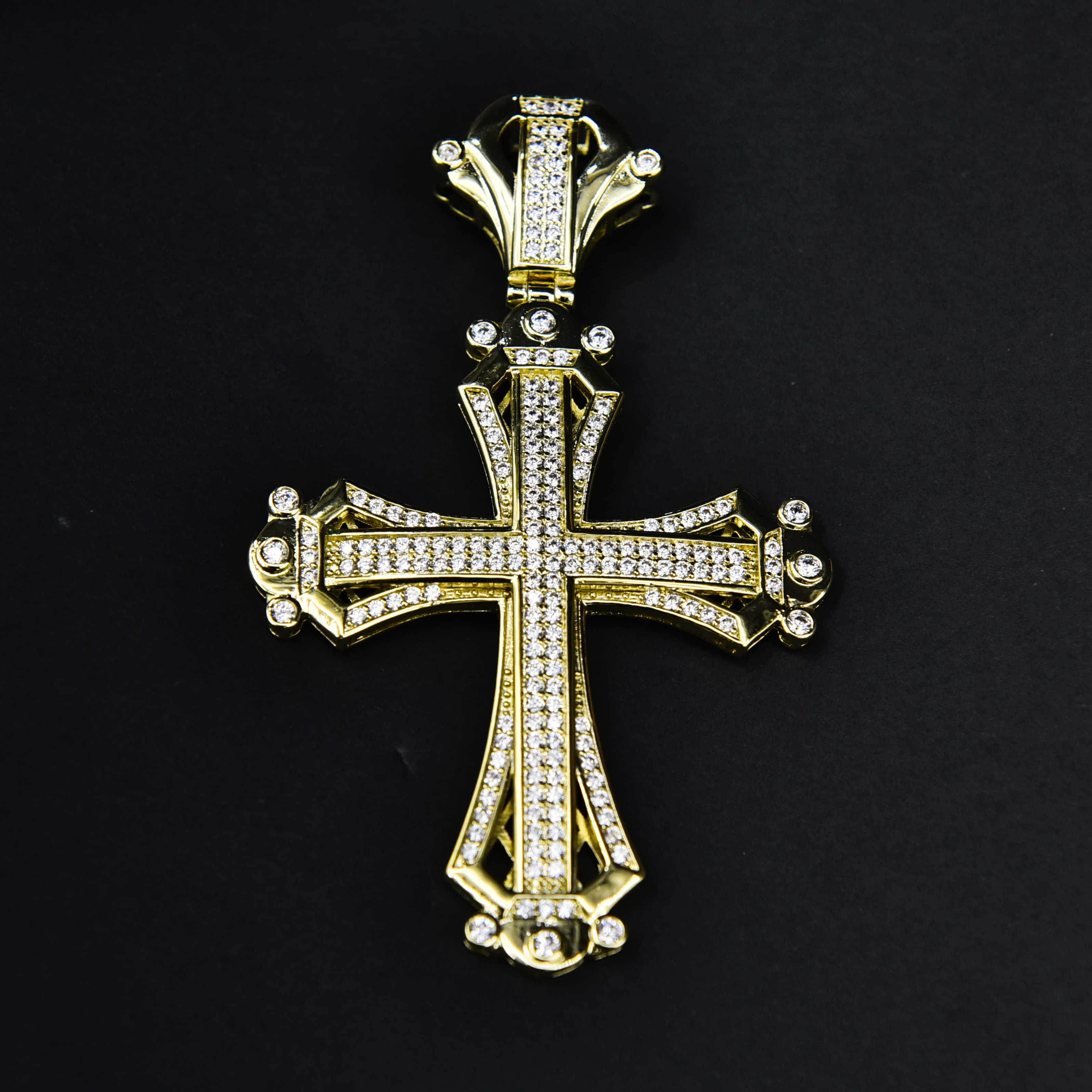 Hip Hop Jewelry Crown Shape Design Cross Pendant St. Jude Religious Rhinestone Jewelry Charms Jewelry