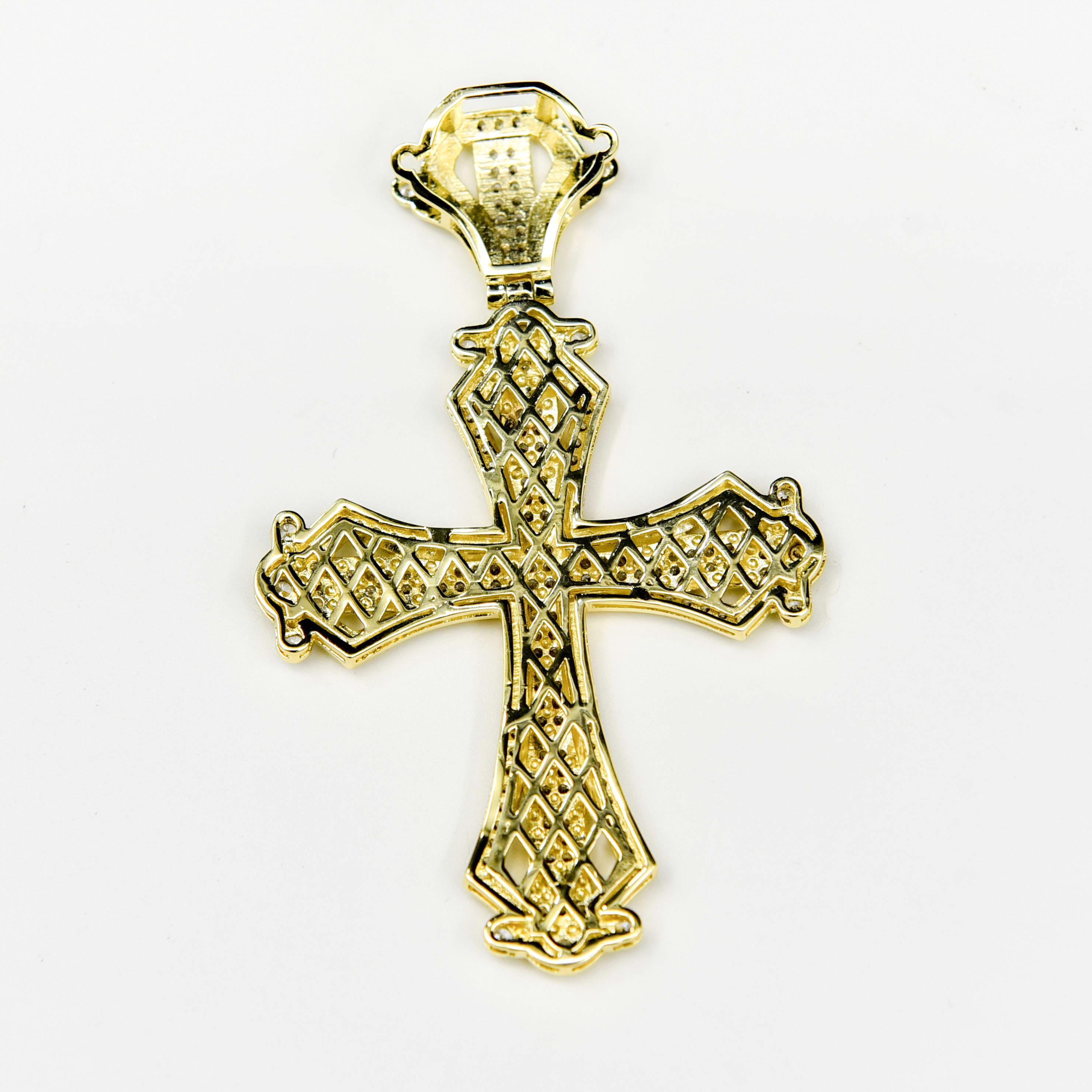 Hip Hop Jewelry Crown Shape Design Cross Pendant St. Jude Religious Rhinestone Jewelry Charms Jewelry