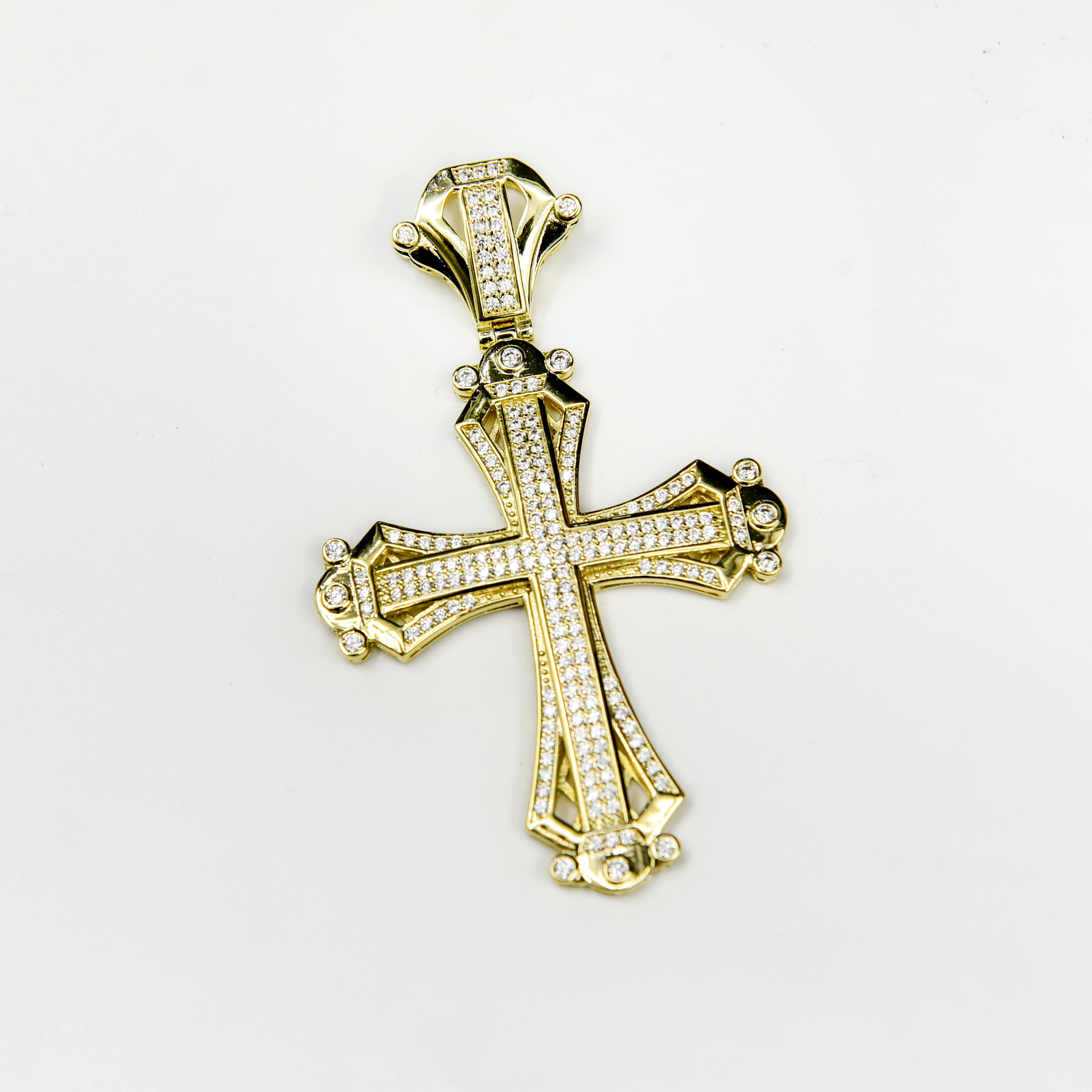 Hip Hop Jewelry Crown Shape Design Cross Pendant St. Jude Religious Rhinestone Jewelry Charms Jewelry