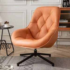 Antique Style Light Luxury Chair Easy Cleaning Arm Chair Low Price Cozy Rotation Chair For Waiting Hotel Office Room