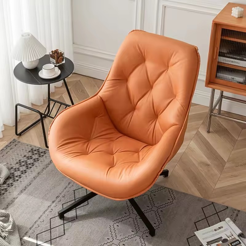 Antique Style Light Luxury Chair Easy Cleaning Arm Chair Low Price Cozy Rotation Chair For Waiting Hotel Office Room