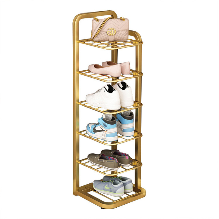 Porch Shoes Rack Household Iron Multi-layer Economical Space Saving Dormitory Small Shoe Cabinet Door Dust-proof Storage Rack