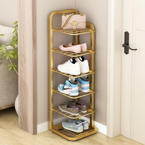 Porch Shoes Rack Household Iron Multi-layer Economical Space Saving Dormitory Small Shoe Cabinet Door Dust-proof Storage Rack