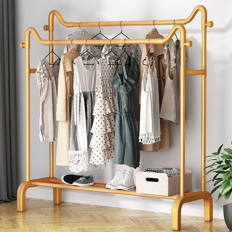 Modern New Arrival Best Selling Customized Design Double Rows Multi-funcitonal Living Room Bedroom Decorative Cloth Rack