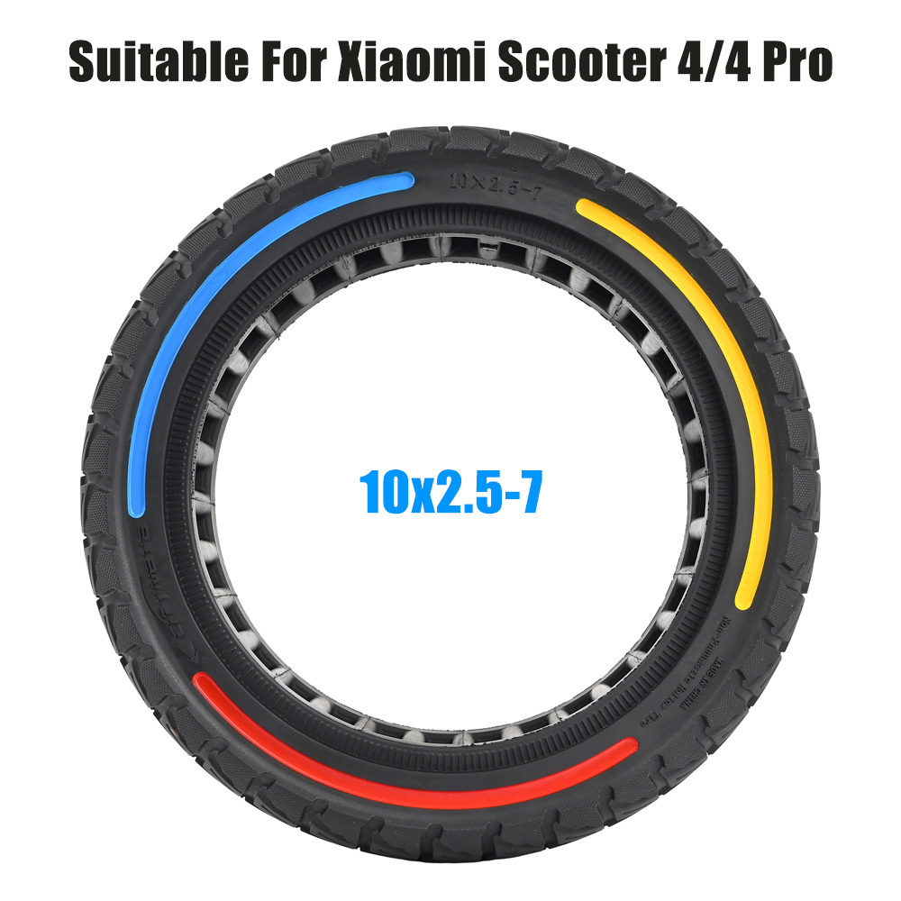 10inch off-road Explosion-Proof  Rubber solid tire for xiaomi scooter 4/4Pro