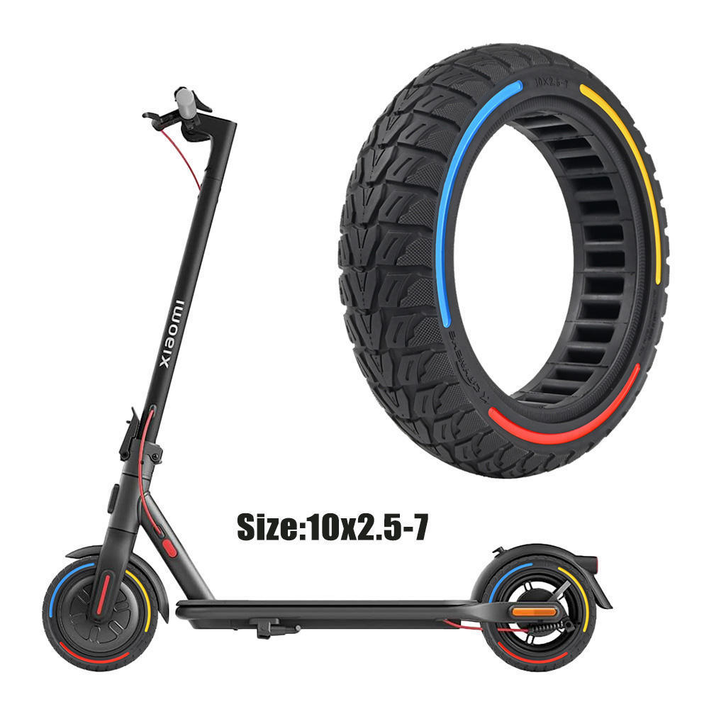 10inch off-road Explosion-Proof  Rubber solid tire for xiaomi scooter 4/4Pro