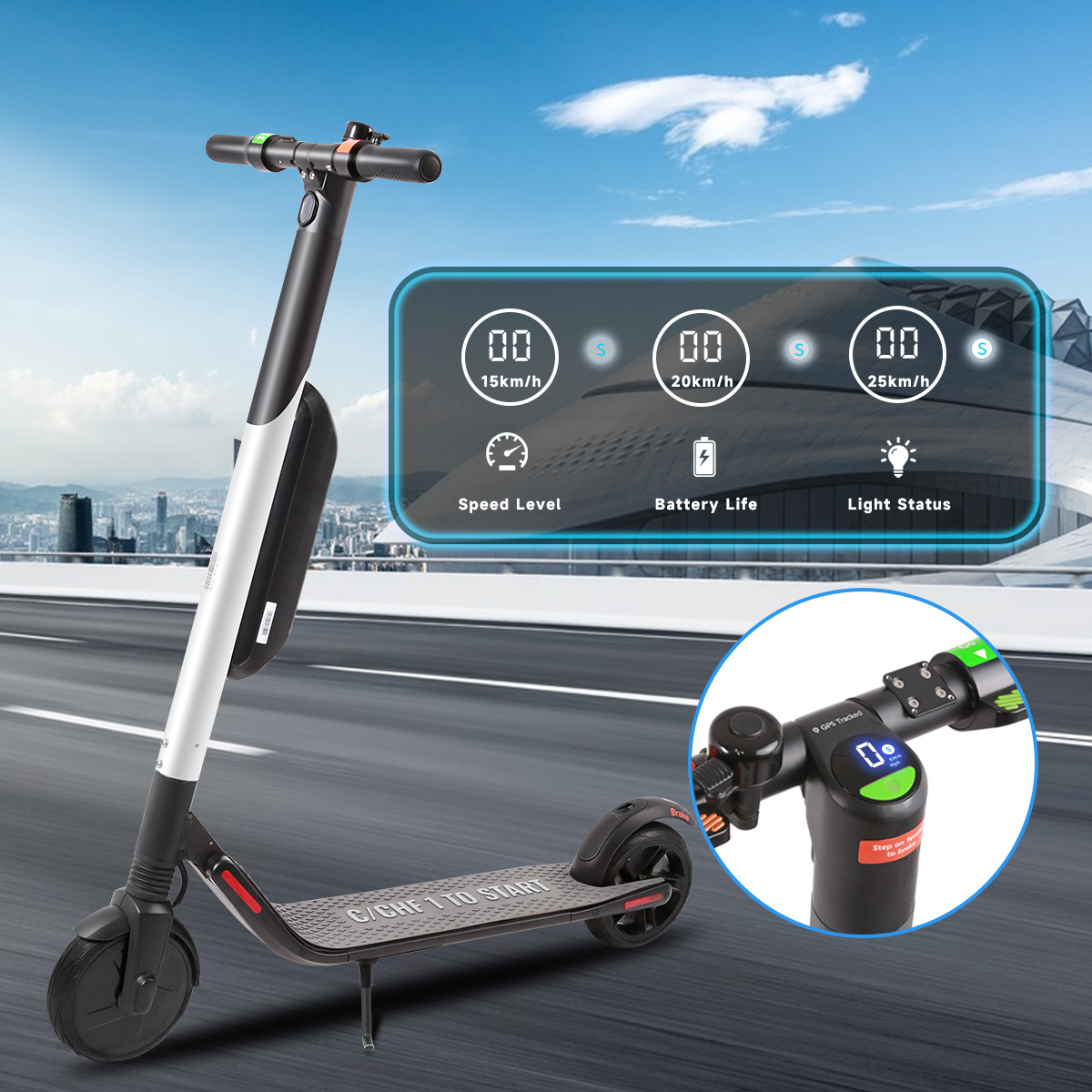 Europe UK warehouse Two-Wheel Electric Scooter Kick Motor Adult ES4 sharing iscooter