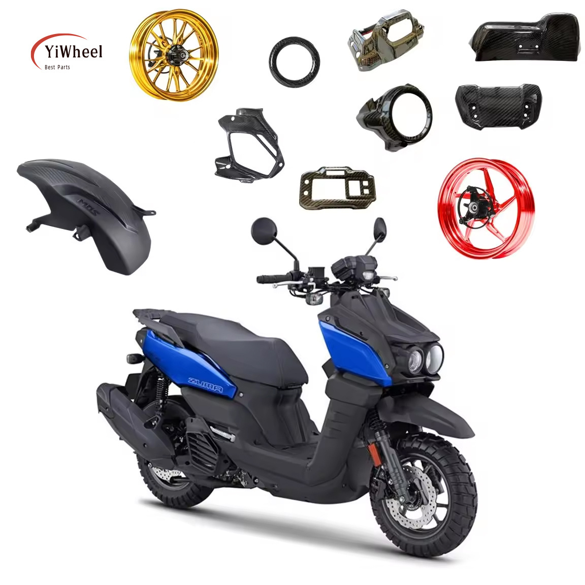 Various Scooter Parts and Accessories Compatible With Yamaha Motorcycles