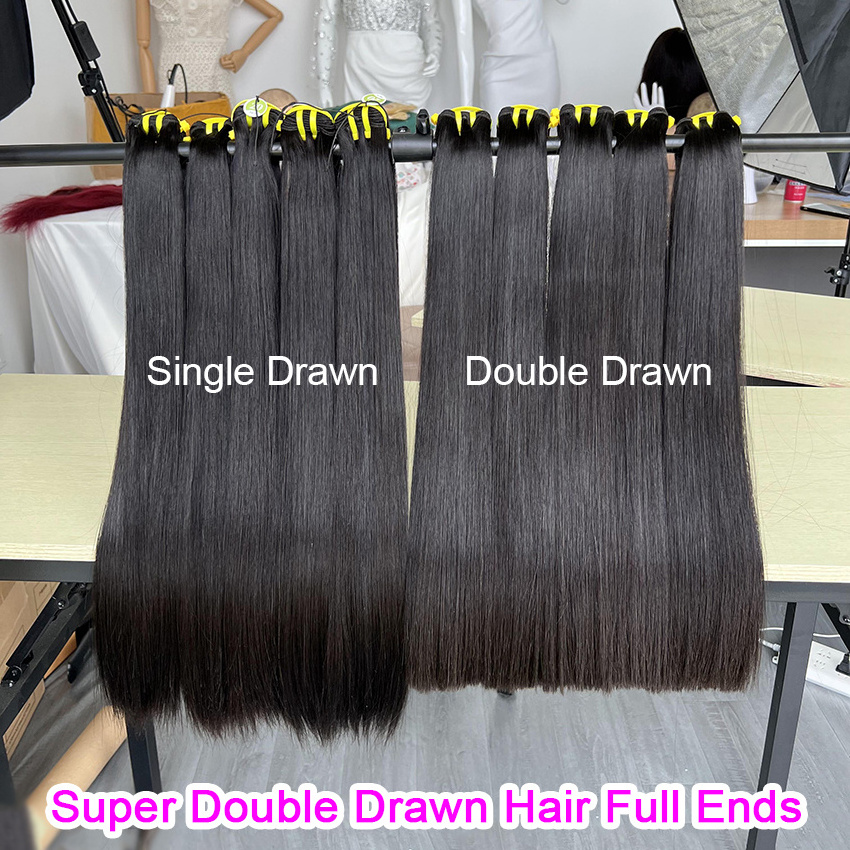 Wholesale 12A Indian Virgin Hair Vendors Bone Straight Brazilian Double Drawn Cuticle Aligned Virgin Raw 100% Human Hair Bundles