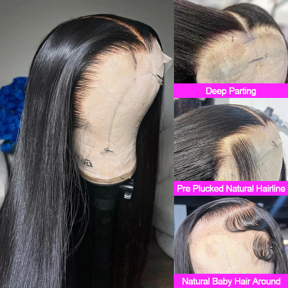 Frontal Wig Vendors 12A Cuticle Aligned Raw Indian Human Hair, Double Drawn Bone Straight Brazilian Virgin HD Lace Front Wigs