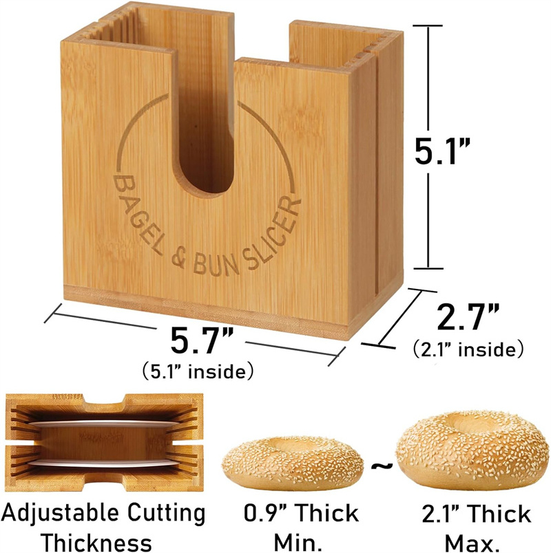 Bagel Cutter Slicer Small Large Bagels Cutter Bread Slicer Bagel Slicer holder for Buns Muffins and Rolls