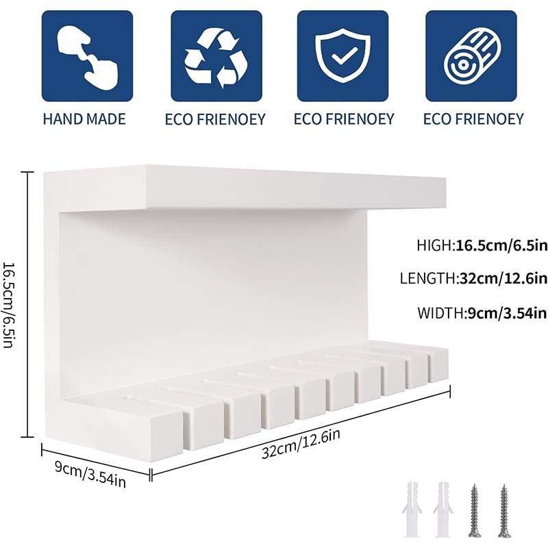 Belt Storage Organizer for Closet Belt Hanger Wall Mounts with Double Shelving Platform Universal Belt Rack Holder for Closet