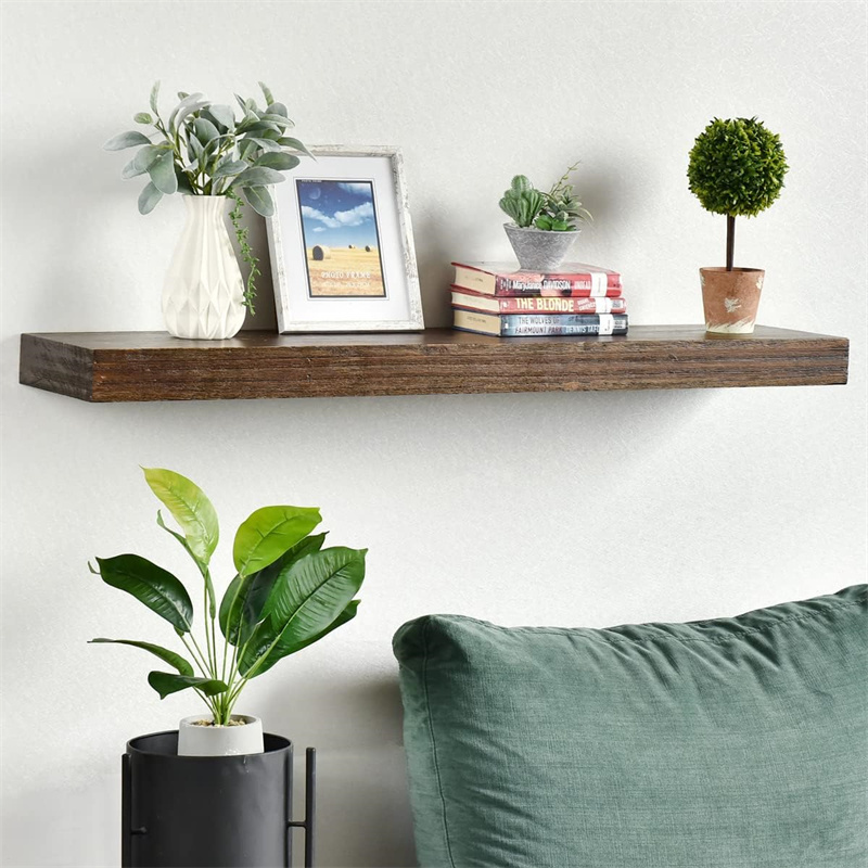 Deep Floating Shelves Rustic Wall Shelf Wall Mounted Wooden Shelves Interior Decorator Display Storage