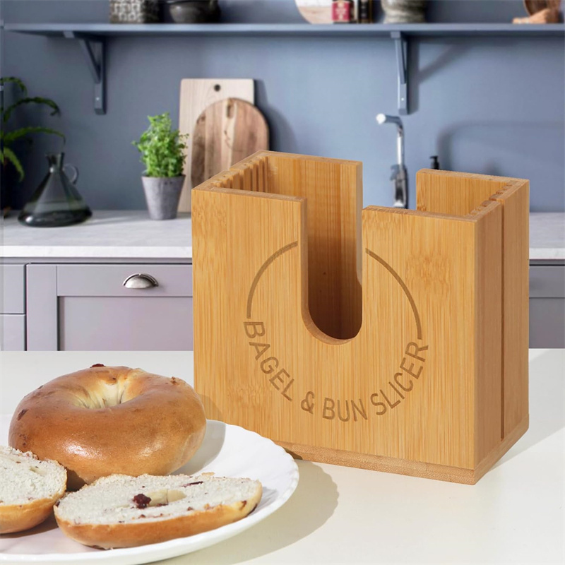 Bagel Cutter Slicer Small Large Bagels Cutter Bread Slicer Bagel Slicer holder for Buns Muffins and Rolls