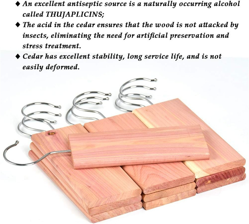 20 Pcs Household Accessories Natural Red Cedar Blocks for Clothes Storage Cedar Set Aromatic Cedar Wood Hangers