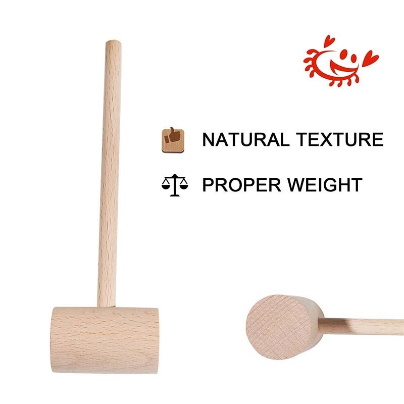 Natural Hardwood Seafood Mallets kitchen accessories seafood shelling tool hammer mill wood wood hammer mill