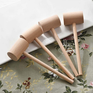 4 Pcs Wooden Crab Lobster Mallets Seafood Hammers Solid Natural Beechwood wood hammer grinder