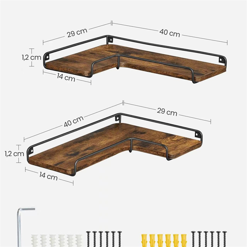 Rustic Bathroom Accessories Shower Basket L Corner Shelf Rustic Wall Shelf Wooden Floating Shelf Bracket