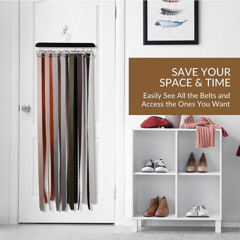 \Belt Hanger Wooden Belt Rack Hanging Holder Space Saving Closet Organizers and Storage for Ties pants hangers