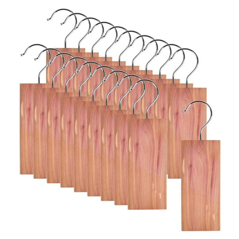 20 Pcs Household Accessories Natural Red Cedar Blocks for Clothes Storage Cedar Set Aromatic Cedar Wood Hangers