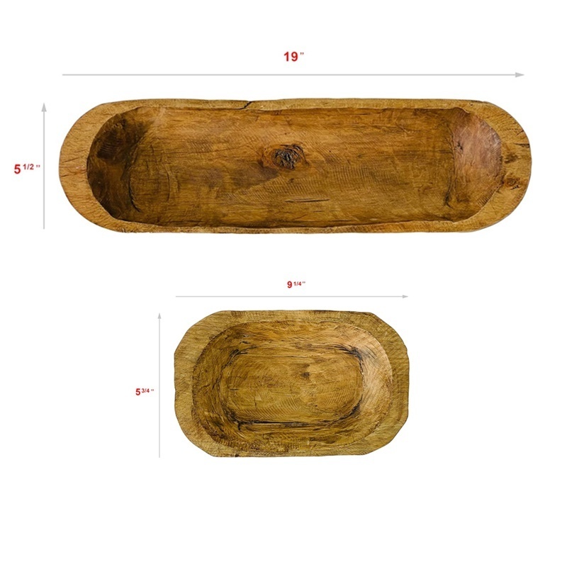 rustic paulownia wooden baguette bread dough candle decorative bowls for candle making centerpiece antique decor