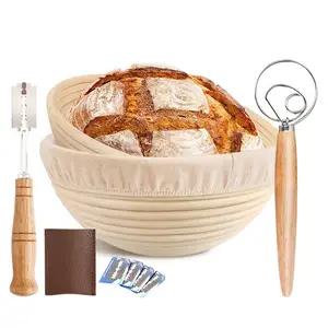 Rattan Baskets Sourdough For Fermentation Baking Dough Round Bakery Set Supplies Rising Oval Leavening Bread Proofing Basket