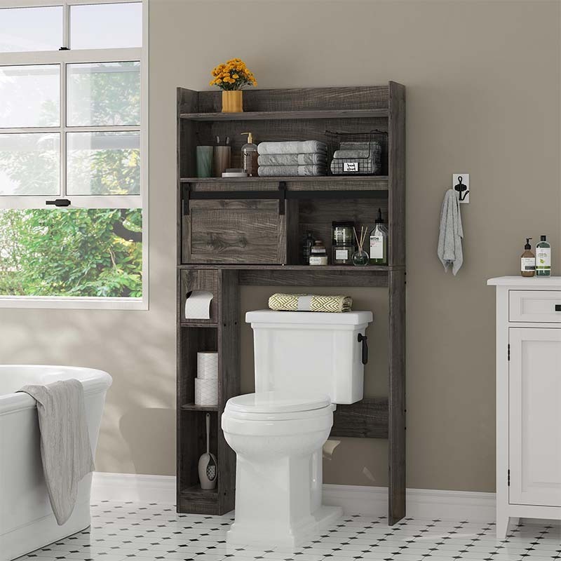 Over The Toilet Storage Cabinet for 6-Tier Toilet Organizer Rack Bathroom Shelf Over Toilet Cabinet