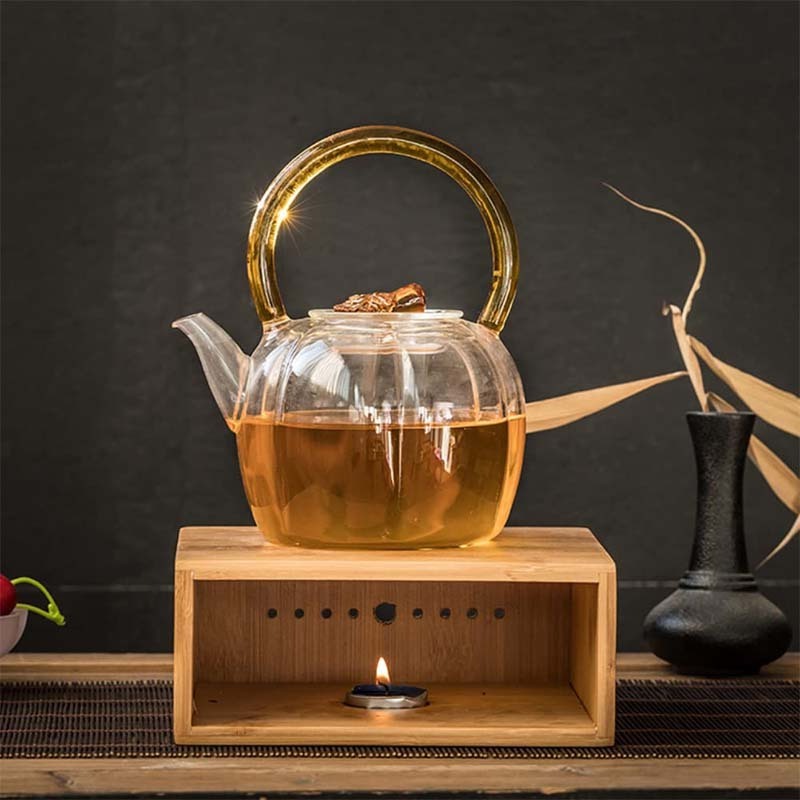 Tea Warmer Teaware Accessories Household Bamboo Teapot Heating Warmer Base wax melt burner