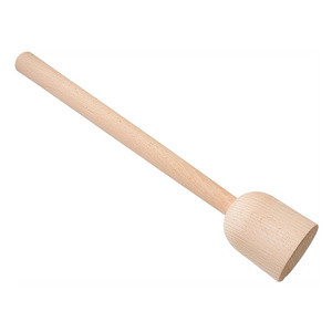 Potato Masher Untreated Beechwood Smooth Potato Ricer Presser Meat Garlic Smasher With Wooden Handle