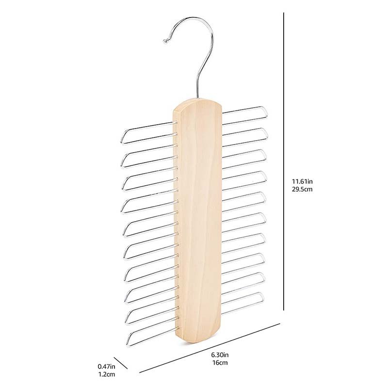 Scarf Hanger Wooden Scarf Organizer Closet Organize Storage Space Saving Scarf Rack 360 Rotate Holder magic hanger pants hangers