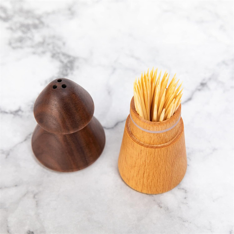 Wood Pine Tree Sewing Box Toothpick Dispenser Container Gift for Birthday Kitchen Restaurant Toothpick Holder